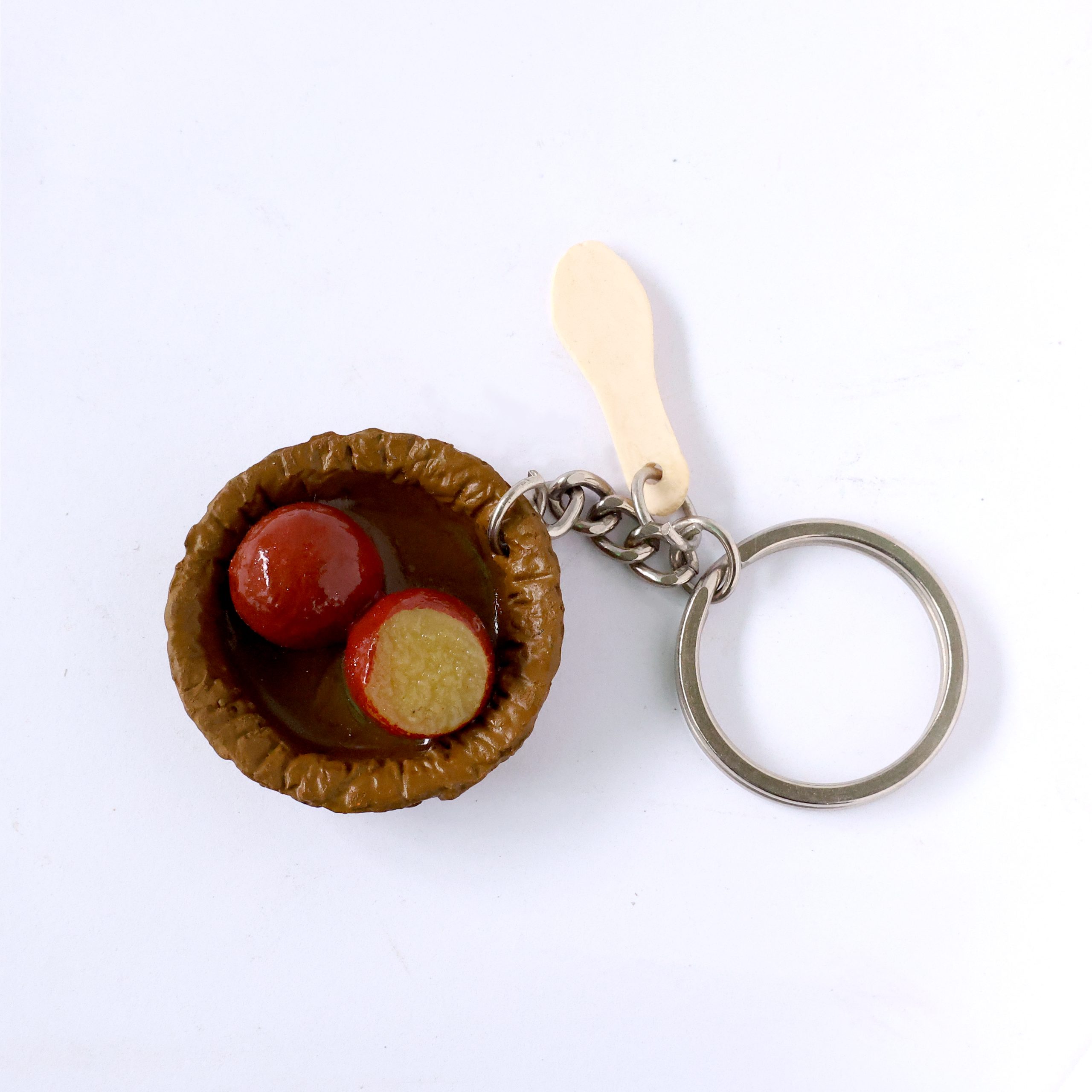 Gulab Jamun Miniature Keychain