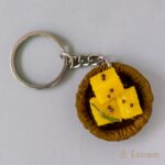 Dhokla miniature keychain - Image 2