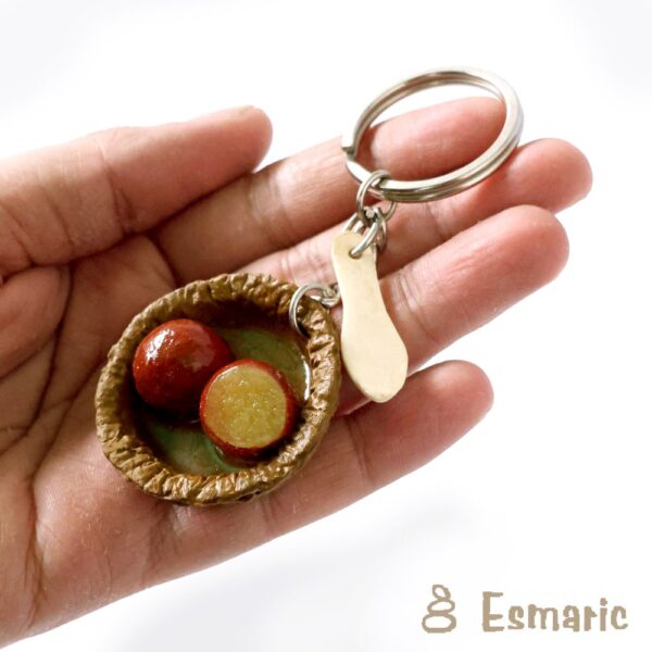 Gulab Jamun Miniature Keychain - Image 2