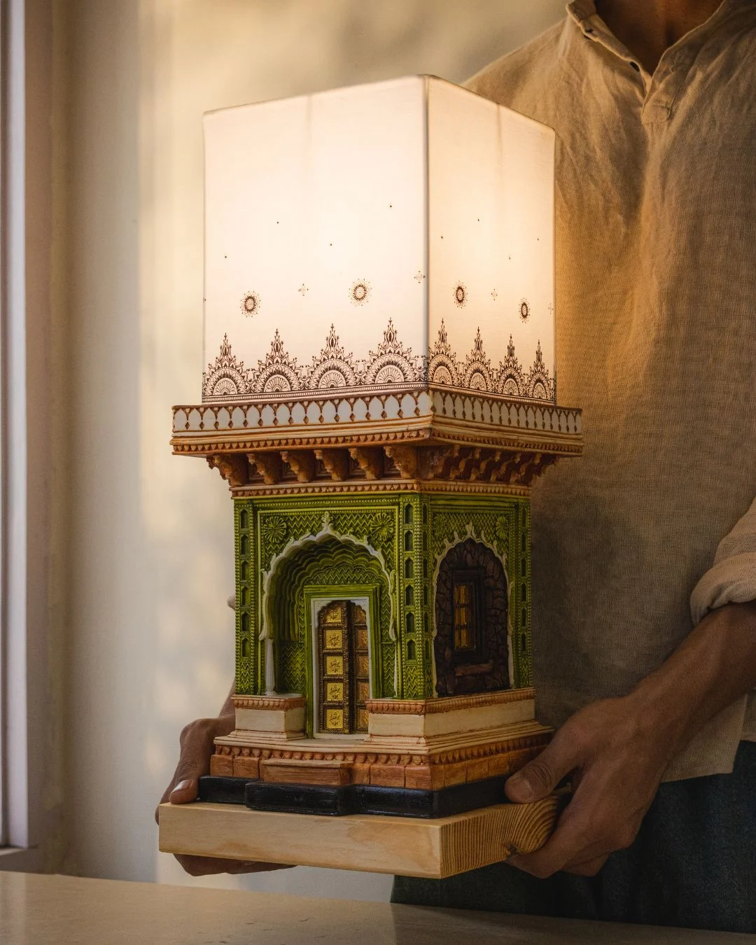 Lmaps Jaipur Lamp – Miniature Architectural Facade | Handcrafted Heritage Light - Image 1