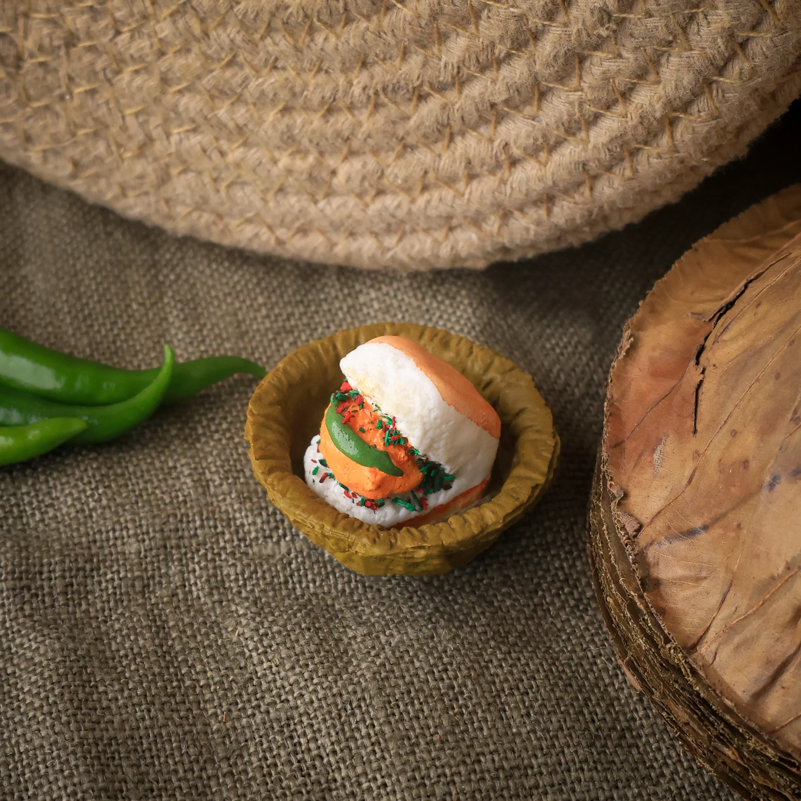 vada pav M2 Vada Pao Miniature Fridge Magnet - Image 1